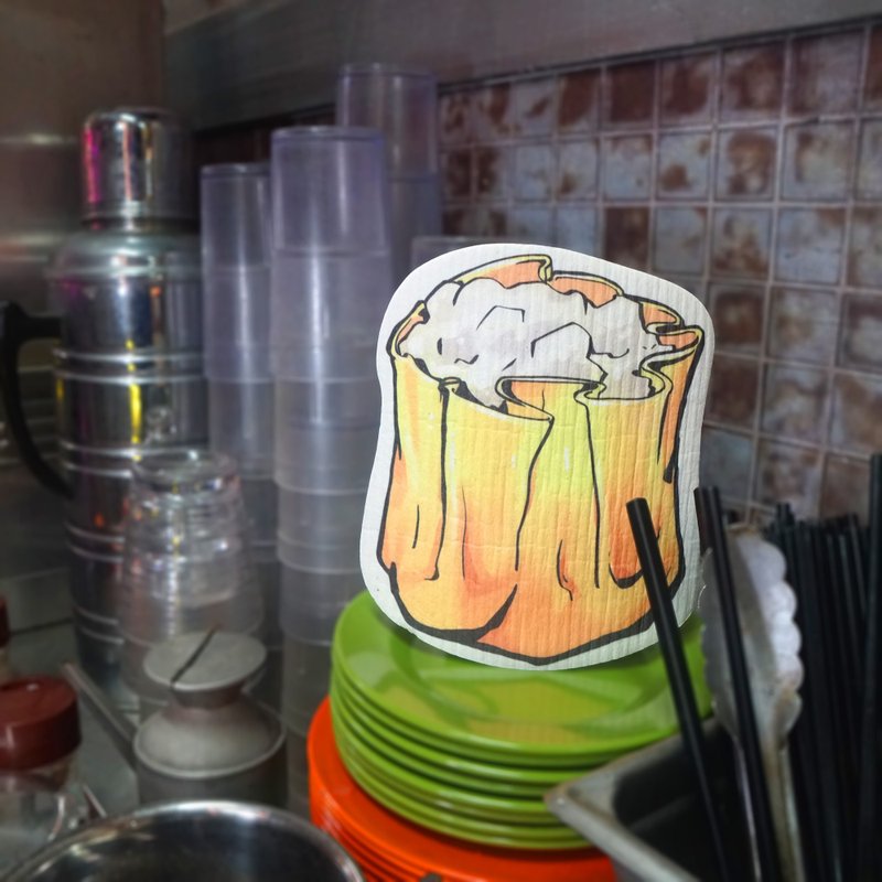 Leaffy天然植物廚房毛巾 大茶飯街邊燒賣 家居清潔 畫筆清洗 快乾 - 其他 - 環保材質 白色