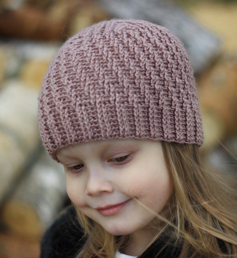 Crochet Hat Pattern/Beginner Friendly Simple beanie The Nikki striped hat - 編織/刺繡/羊毛氈/縫紉 - 其他材質 灰色