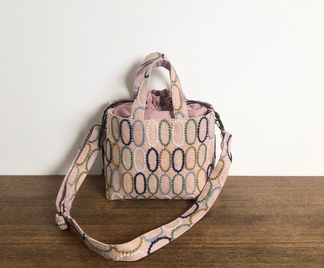 巾着バッグ ミナペルホネン tarte ピンク ハンドメイド - ショップ