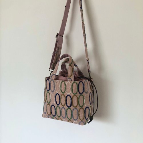 巾着バッグ ミナペルホネン tarte ピンク ハンドメイド - ショップ