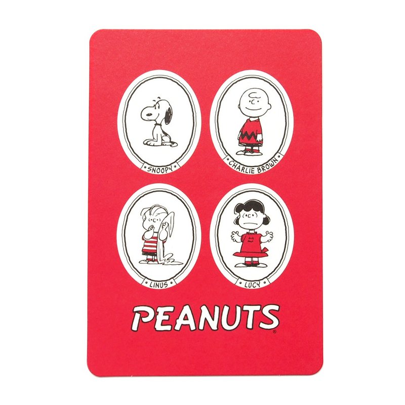 Snoopy日本明信片(加厚版) 好朋友【Hallmark-Peanuts多用途】 - 卡片/明信片 - 紙 紅色