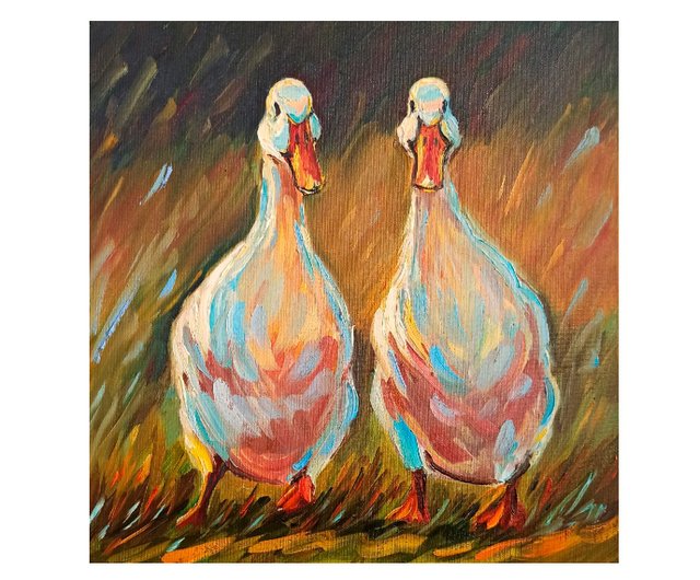 oil painting ducks