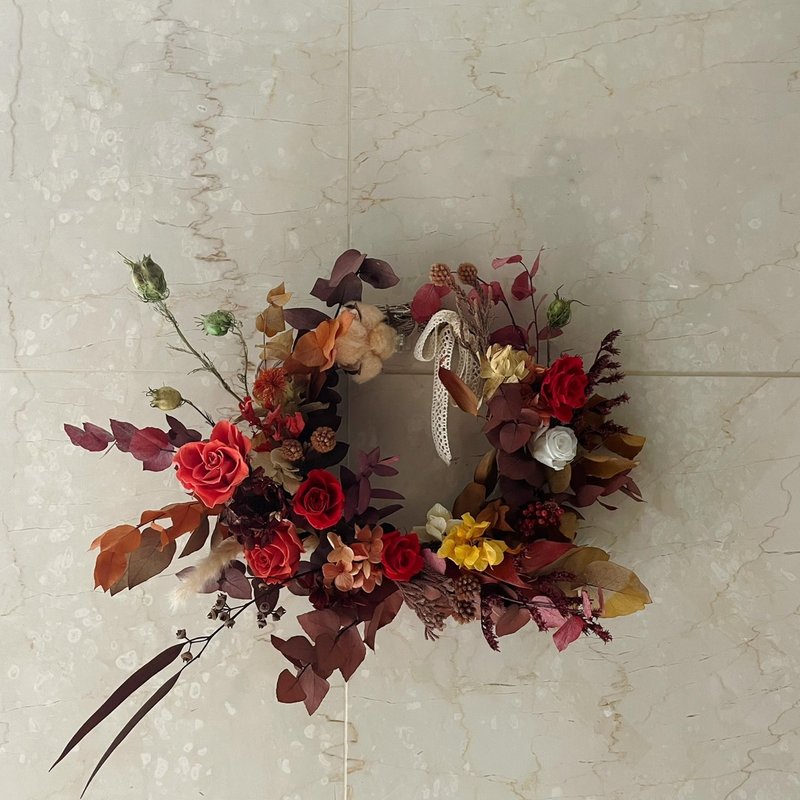 【花訴花藝】立體永生花圈/開幕花禮/升遷花禮/祝賀花禮 永生花 - 乾燥花/永生花 - 植物．花 多色