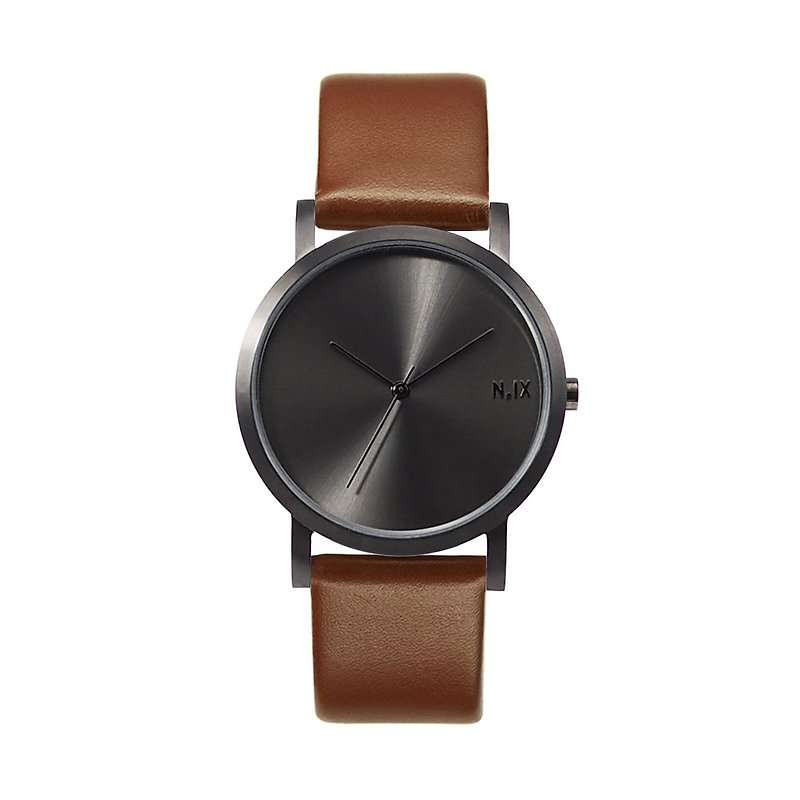 Minimal Watches : Metal Project Vol.02 - Gunmetal (Brown) - Women's Watches - Genuine Leather Brown