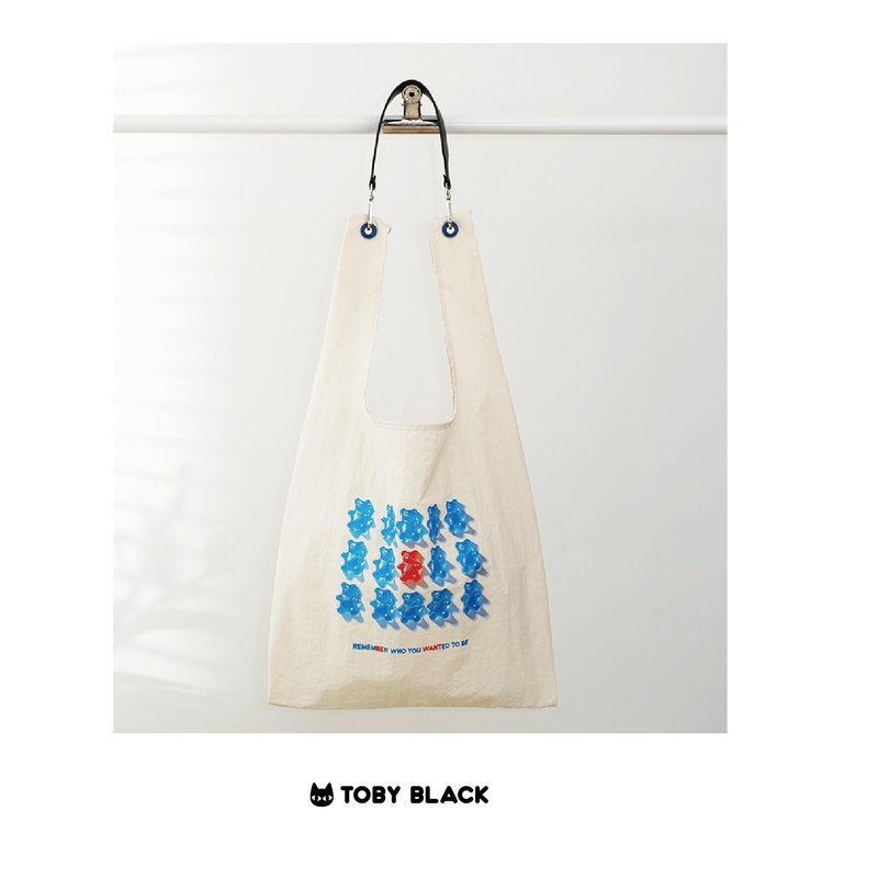 Toby Black Special Story Bag - กระเป๋าแมสเซนเจอร์ - ไนลอน ขาว