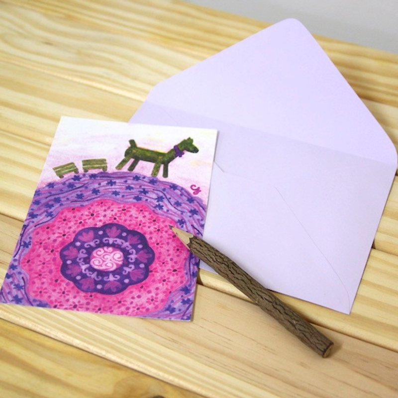 克里斯多插畫森林－卡片《幸福》 - 心意卡/卡片 - 紙 紫色