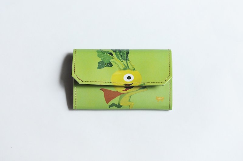 Handmade Paper Purse - Turnip monster - กระเป๋าสตางค์ - กระดาษ สีเขียว