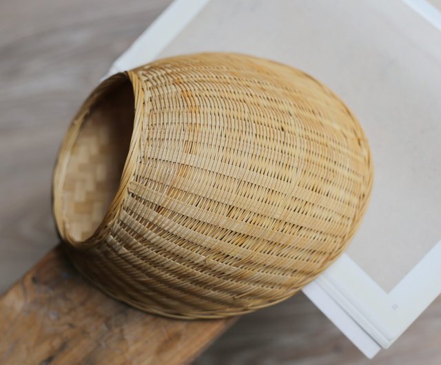 おしゃれな竹製 編み込みデザイン 盛籠 直径28cm 竹編みシリーズ |特殊