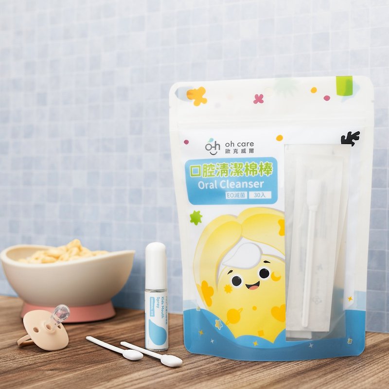 【oh care Oakwell】Oral cleaning cotton swabs 30 pieces/bag - แปรงสีฟัน - วัสดุอื่นๆ 