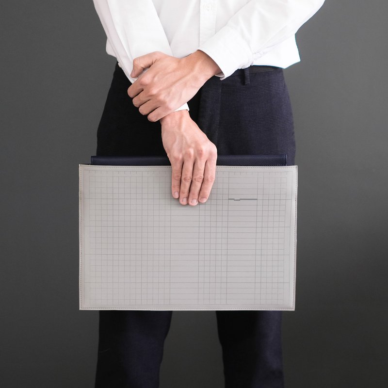 HARDEN 13" Computer Case - MARBLE GRAY/NAVY - 電腦包/筆電包 - 乳膠 灰色