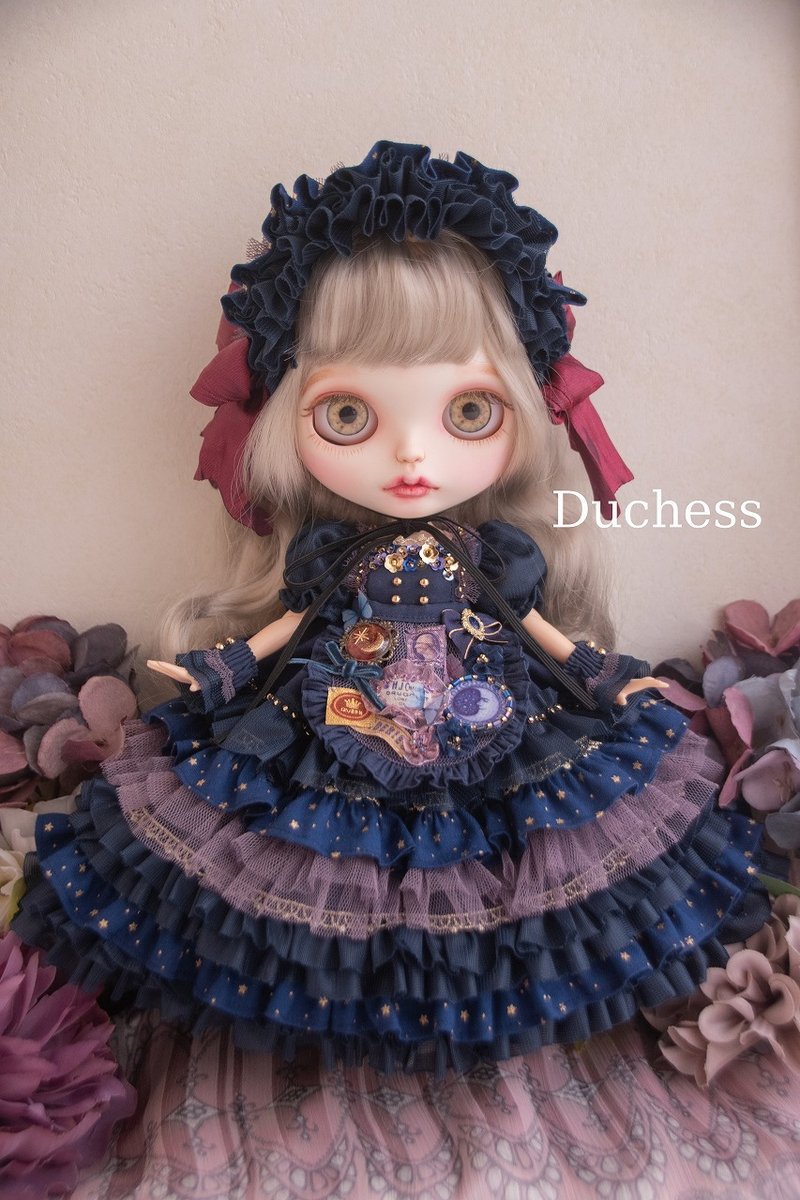 ミッドナイトセレナーデドレス　ブライス　服　ドレス　ワンピース - 其他 - 棉．麻 藍色
