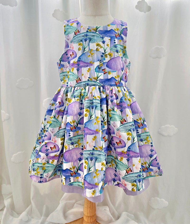 Fantasy Mushroom Princess Dress Handmade Dress Baby Girl Dress Girl Dress Birthday Dress - กระโปรง - ผ้าฝ้าย/ผ้าลินิน หลากหลายสี