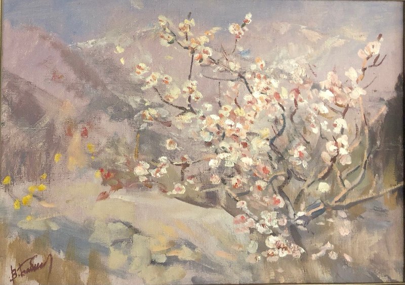 Spring Day Oil Painting on Canvas in a Luxurious Frame Home Decor Wall Art - 壁貼/牆壁裝飾 - 棉．麻 多色