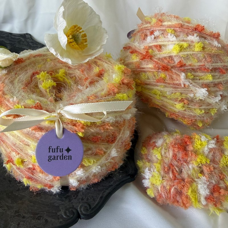 Fufugarden-手混系列-橙子泡泡汽水-含羊毛系列-鉤針棒針 - 編織/刺繡/羊毛氈/縫紉 - 羊毛 