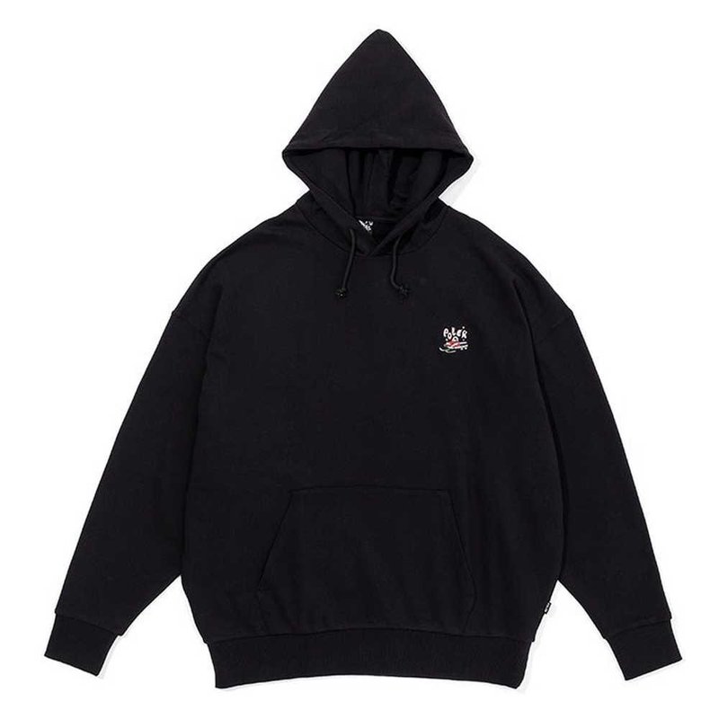 日本限定 POLER SLEDDY HOOD 寬鬆版連帽上衣 休閒上衣 黑 - 帽T/大學T - 其他材質 黑色