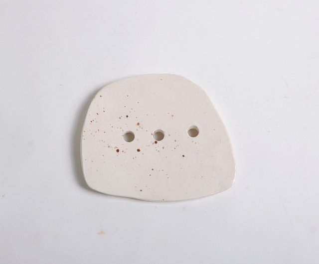 三つの輪/ 手びねり陶器ソープディッシュ - ショップ tu-kuai