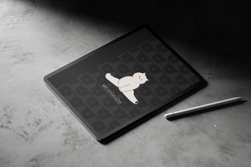 Yoga Journal (GoodNotes paper template PDF & PNG Sticker Bundle) / Hanumanasana - 其他數位商品 - 其他材質 