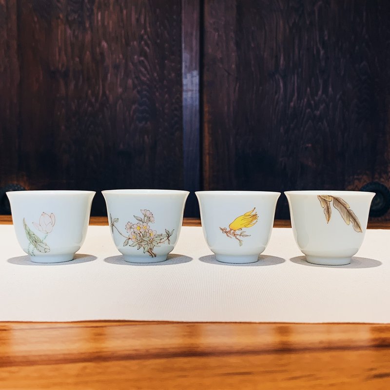 不言美器 釉中彩 皓月杯 - 茶壺/茶杯/茶具 - 瓷 