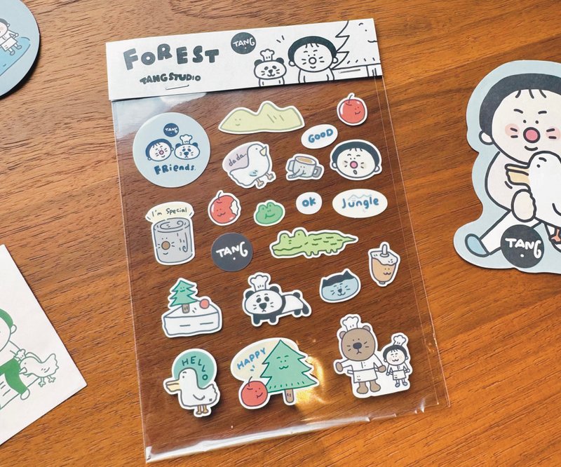 【唐小糖】Forest森林系列 pvc排廢貼紙/手賬貼紙/咕卡貼紙 - 貼紙 - 其他材質 多色