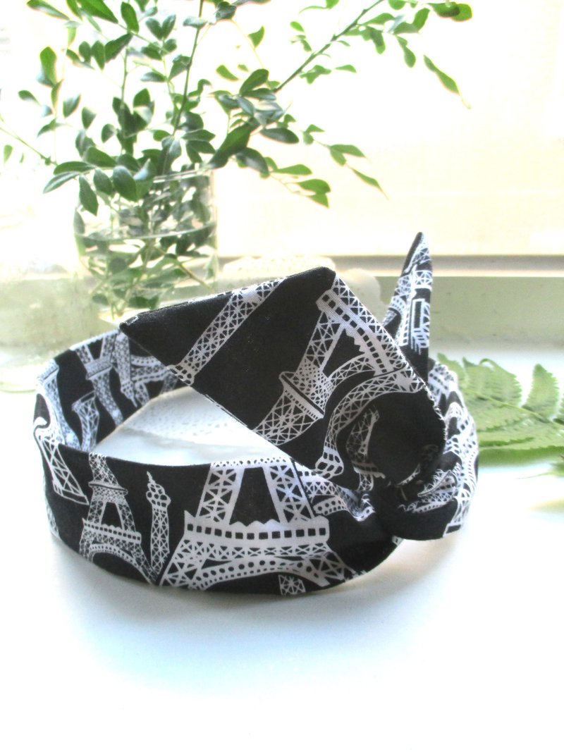 Forwarding transfer belt (manual) - bow tie ear - Tower - Hair Accessories - Cotton & Hemp Black