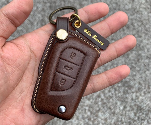 Leather car key case, car key cover - Shop Shao Leather Keychains - Pinkoi