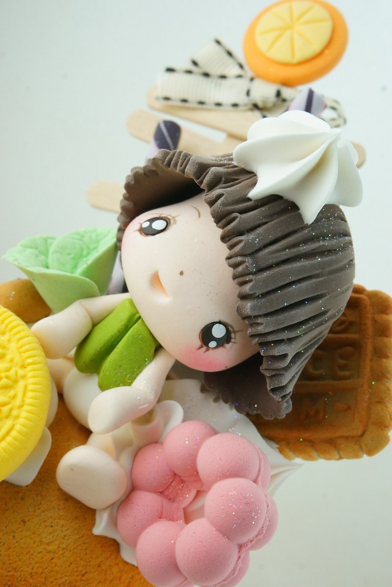 デザート粘土人形の赤ちゃん - 置物 - 粘土 レッド
