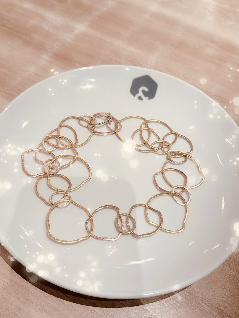 Love circle - 項鍊 - 玫瑰金 多色