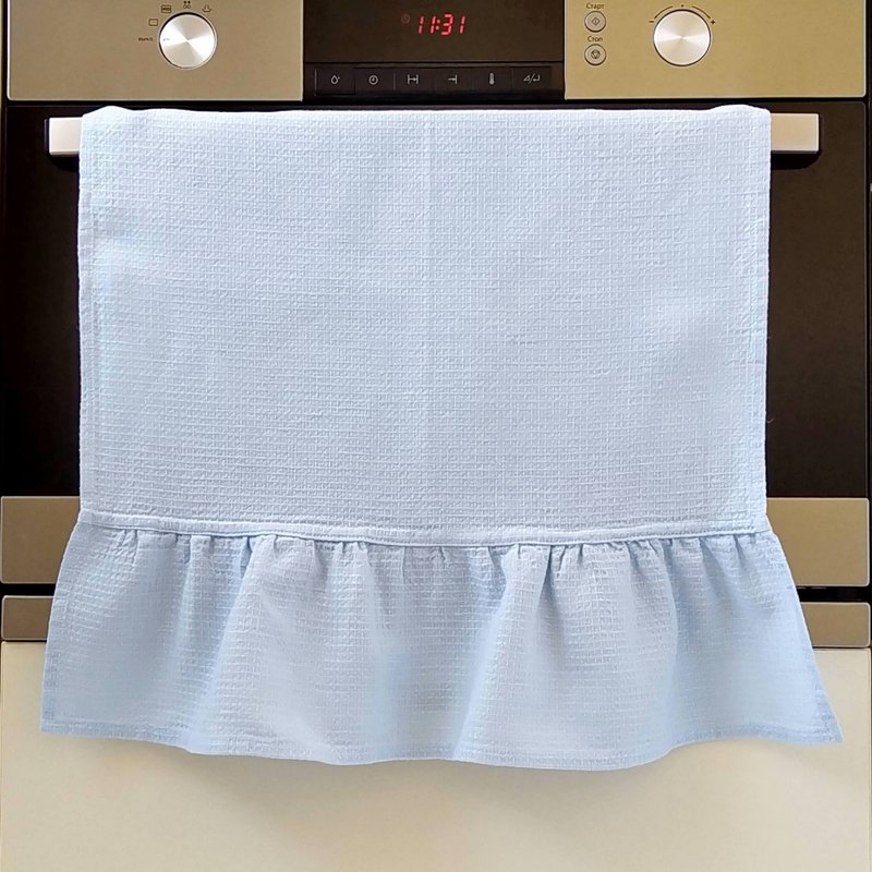 Tea towel blue, Organic hand towels, Eco friendly kitchen towels, 環保禮品, 天然麻毛巾 - 毛巾/浴巾 - 亞麻 藍色