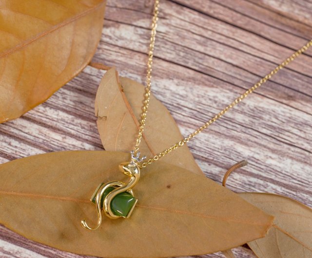 Jade on sale snake necklace