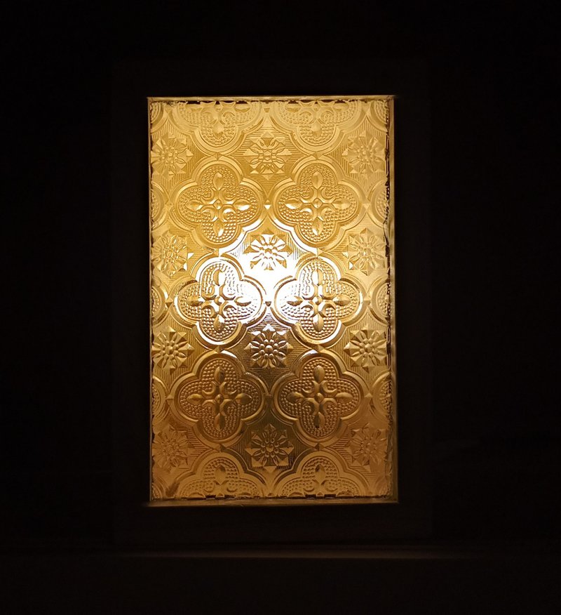 檜木手做海棠花玻璃夜燈 - 燈具/燈飾 - 木頭 
