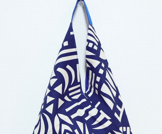 Triangle Tote Bag / Japanese Origami Bag - Rainforest - Blue - Shop chez-lu  Handbags & Totes - Pinkoi