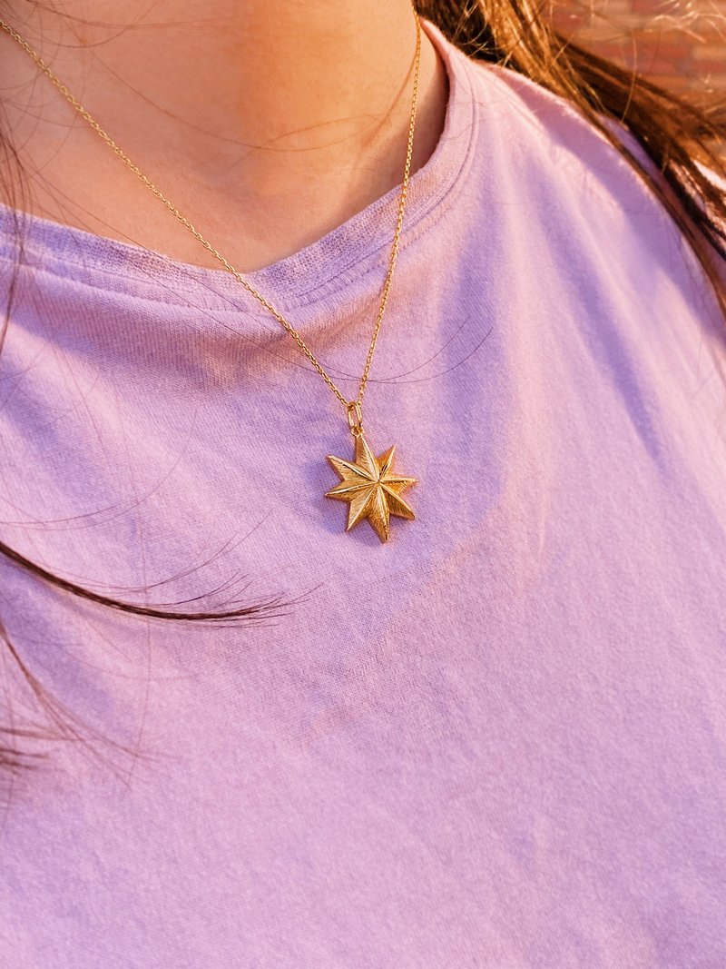 Star Necklace / Gold Plated - สร้อยคอ - ทองแดงทองเหลือง สีทอง