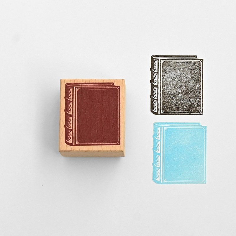 Frottage stamp - ancient book - Stamps & Stamp Pads - Wood Khaki