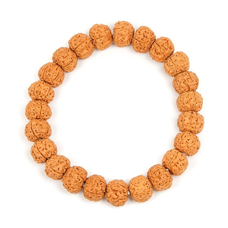 Rudraksha Bodhi 10mm Bracelet - Bracelets - Wood Multicolor