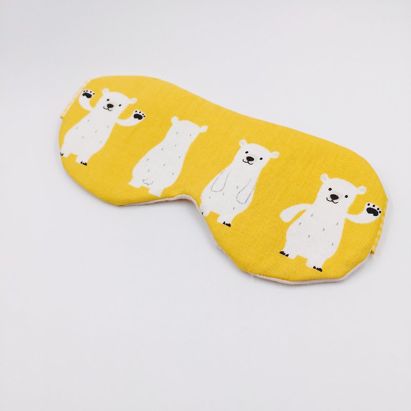 SAY HI Polar Bear Comfort Eye Mask - ผ้าปิดตา - ผ้าฝ้าย/ผ้าลินิน สีเหลือง