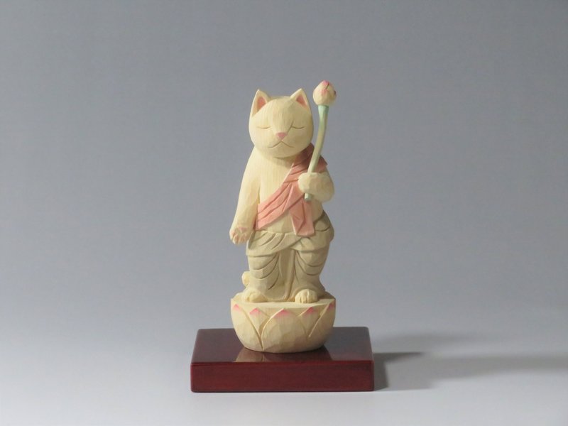 Wood carving Cat Buddha 2015 - ตุ๊กตา - ไม้ สึชมพู