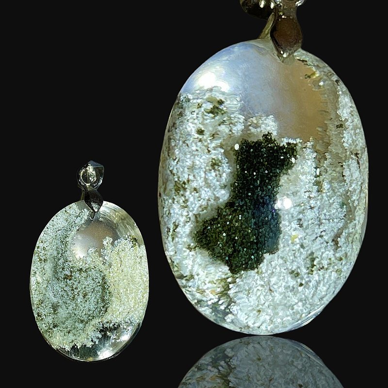 OLINA DESIGN精品頂級超七草莓晶超七紫紅髮六角星藍針金字塔吊墜 - 項鍊 - 水晶 多色