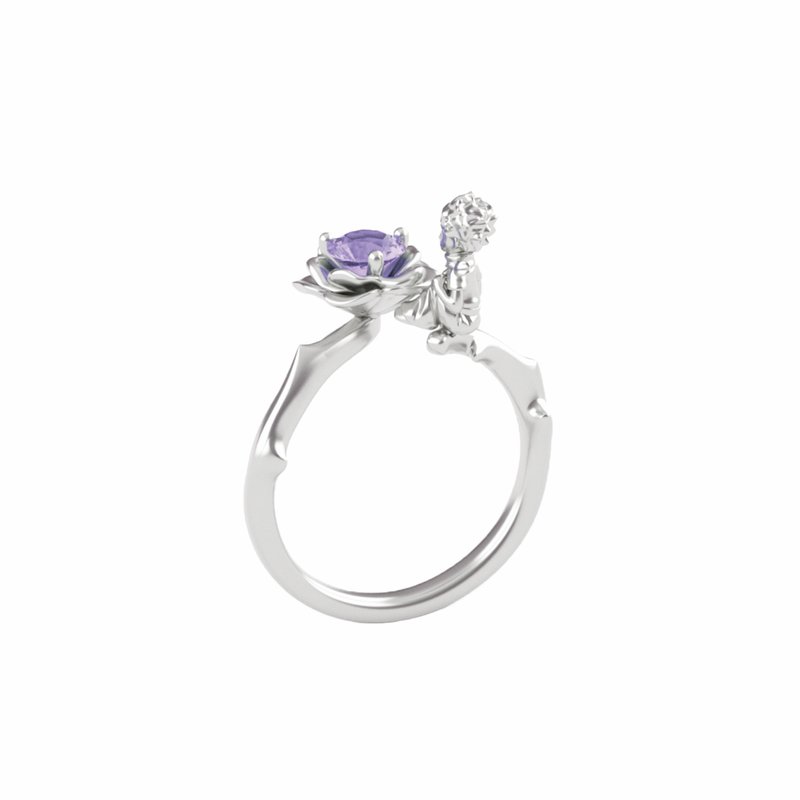 Fouetté x Le Petit Prince The Treasure Amethyst 18k Ring - General Rings - Semi-Precious Stones Purple