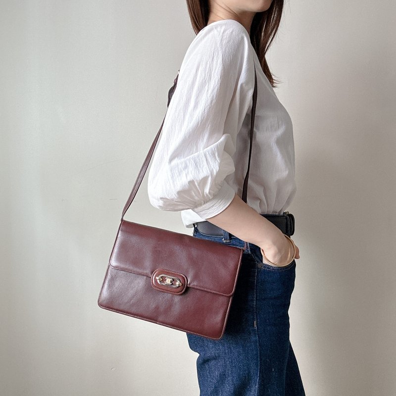 Second-hand beauty Celine Arc de Triomphe shoulder bag crossbody bag - Messenger Bags & Sling Bags - Genuine Leather Brown