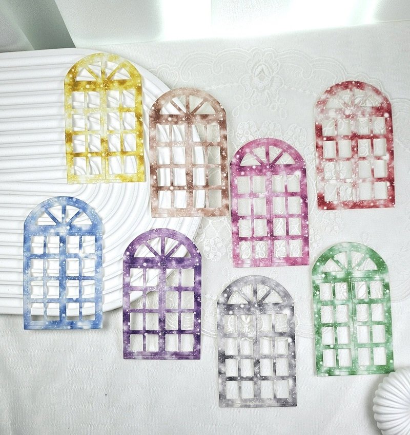 Galaxy Window Die-cut - 便條紙/便利貼 - 紙 多色