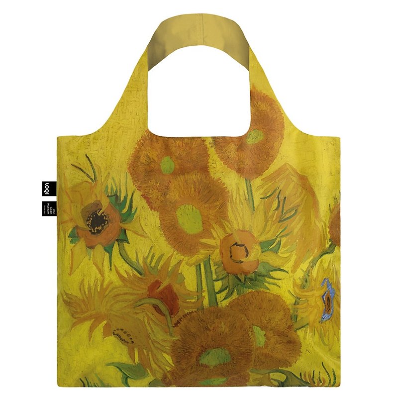 LOQI Shopping Bag-Museum Series (Sunflower VGSF) - กระเป๋าแมสเซนเจอร์ - เส้นใยสังเคราะห์ สีเหลือง