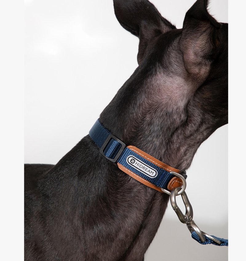 【HiDREAM】Stitched Leather Pet Collar (Multicolor) - Collars & Leashes - Other Man-Made Fibers Multicolor