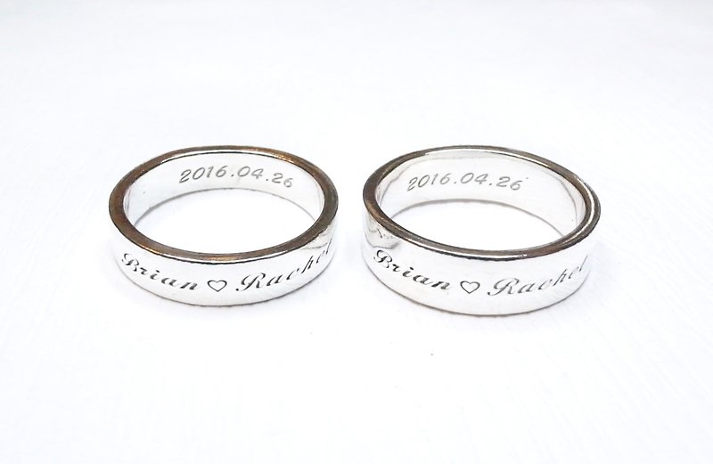"Silver wool" [plain Silver Ring Laser engraving] (Ring) Valentine - Couples' Rings - Other Metals 
