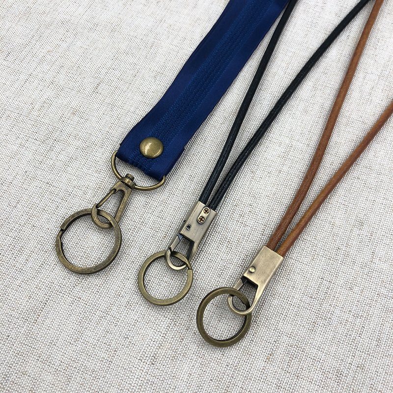 [Neck lanyard] Additional purchase area around ribbon/leather/document belt - Lanyards & Straps - Genuine Leather Multicolor