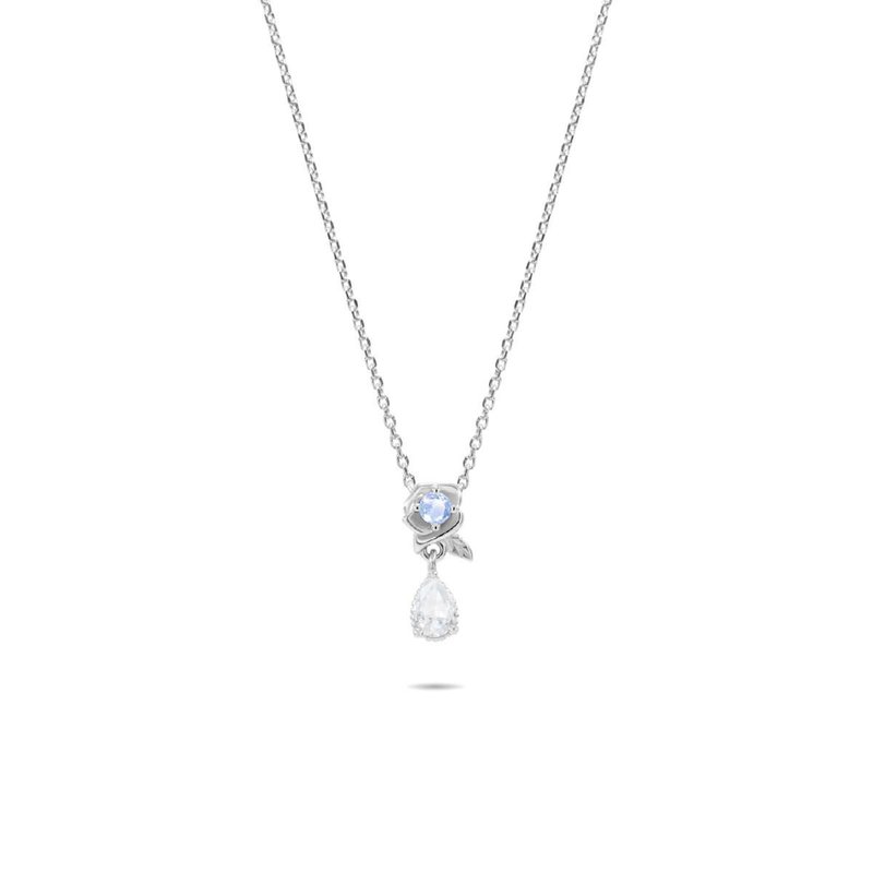 L'amour Eternal Rose Necklace (Silver) - Necklaces - Sterling Silver 