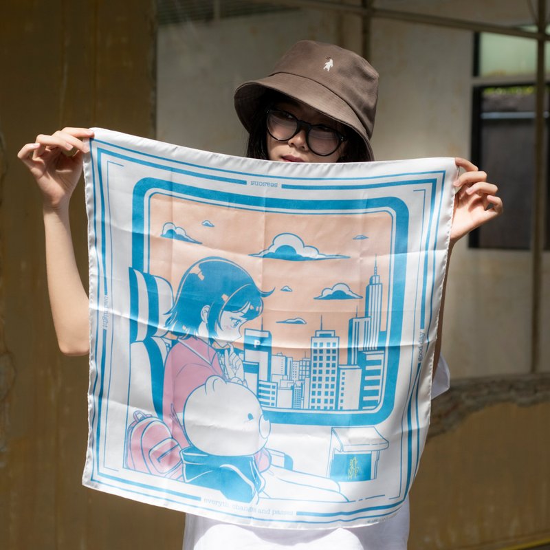 Day - Dear sunset playlist scarf - 絲巾 - 其他材質 白色