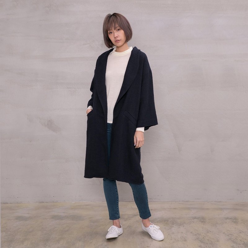 閒適自在繭型翻領大衣 Peace Of Mine Cacoon Coat - 女大衣/外套 - 羊毛 多色