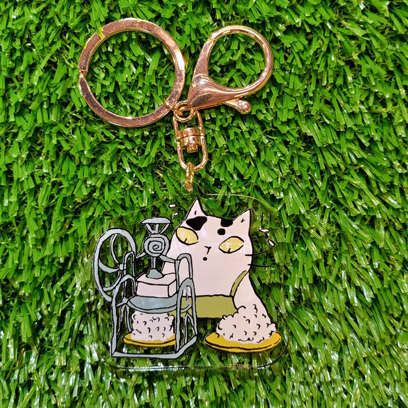 3 Cat Shop Exclusive Keychain - Chopped Ice Cat (Illustrator: Miss Cat) (Longest Side: 6cm) - Keychains - Acrylic 