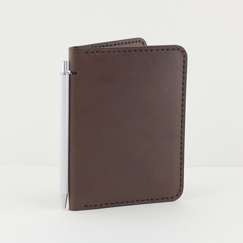 Multifunctional Passport Holder/ Passport Holder/ Notepad - Deep Coffee - Passport Holders & Cases - Genuine Leather Brown