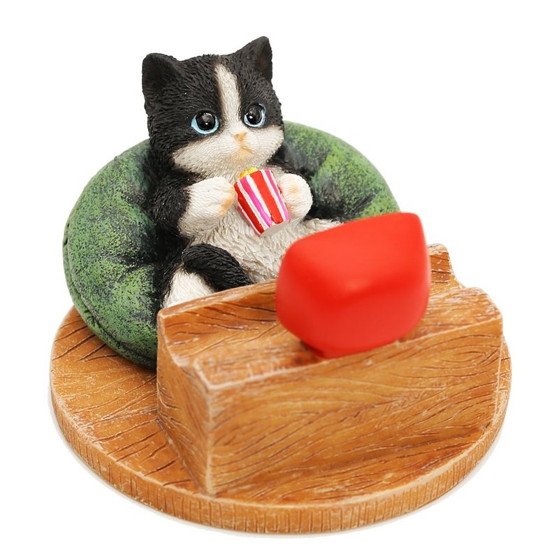 Devalier ca242bkw [Genuine Product] Cat Figurine Hachiware Smartphone Stand Holder Made of Resin Gift Perfect Present - ที่ตั้งมือถือ - เรซิน 